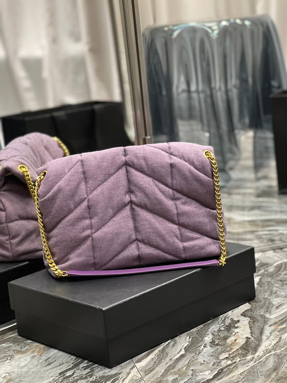 Bolsa  Ysl Loulou Puffer Grande