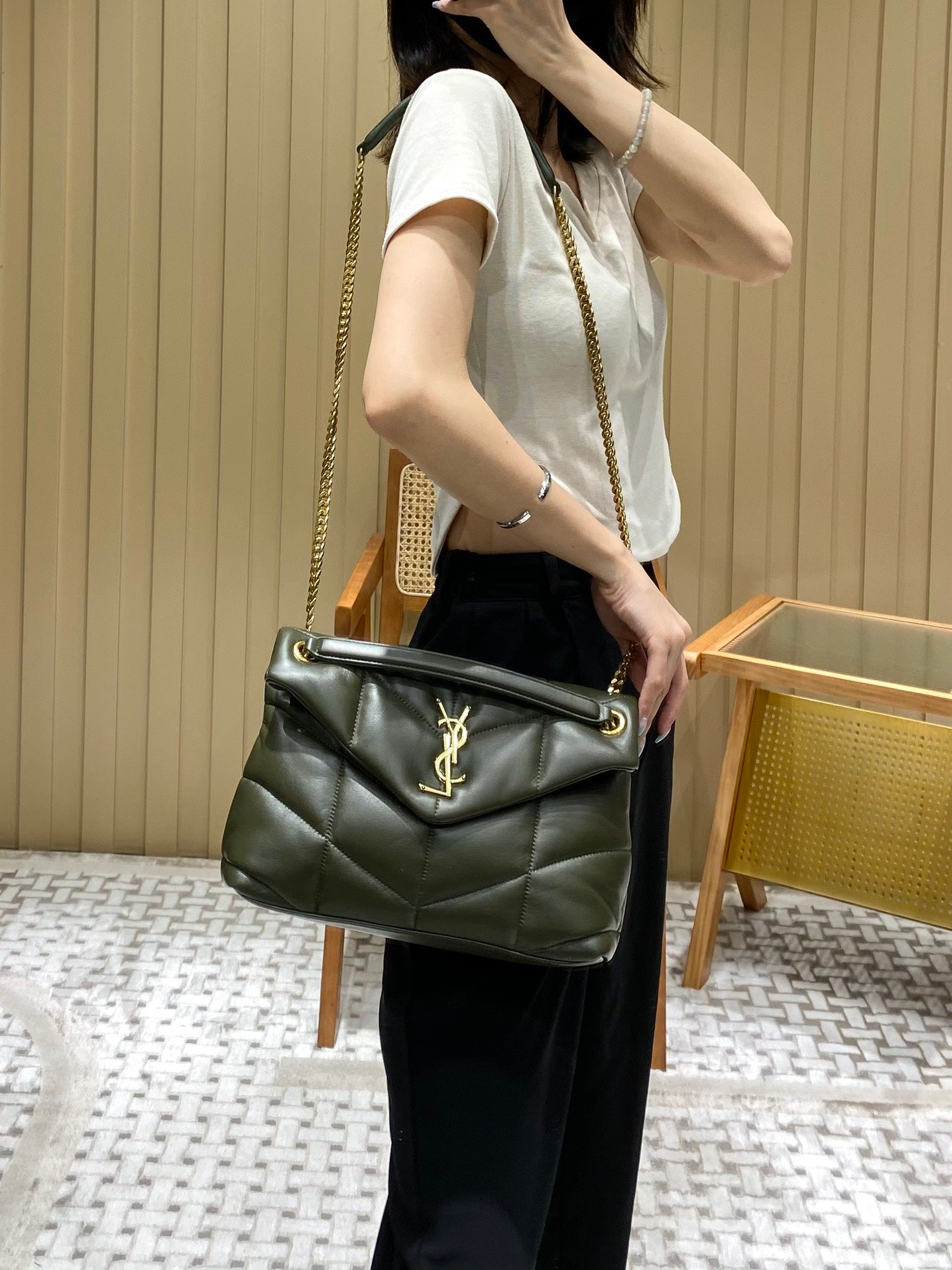 Bolsa  Ysl Loulou Puffer Média