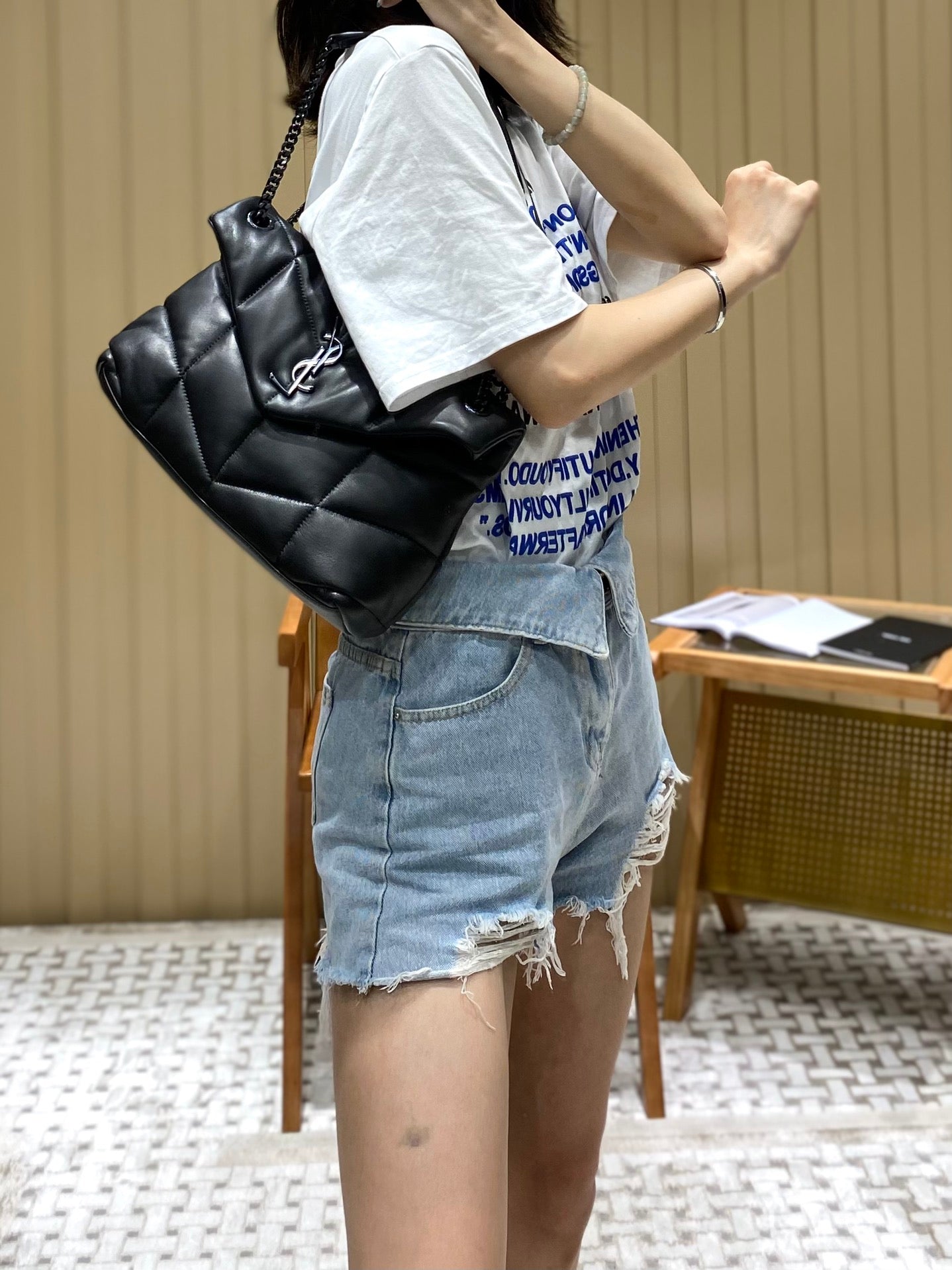 Bolsa  Ysl Loulou Puffer Média