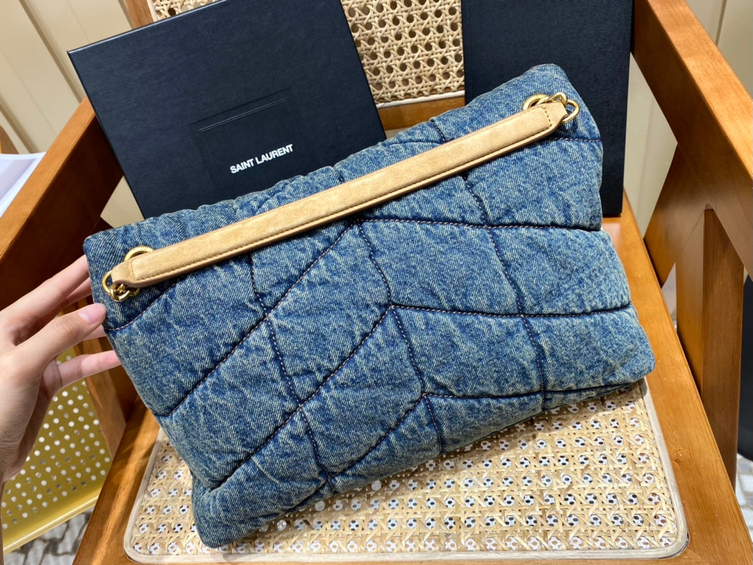 Bolsa  Ysl Loulou Puffer Grande