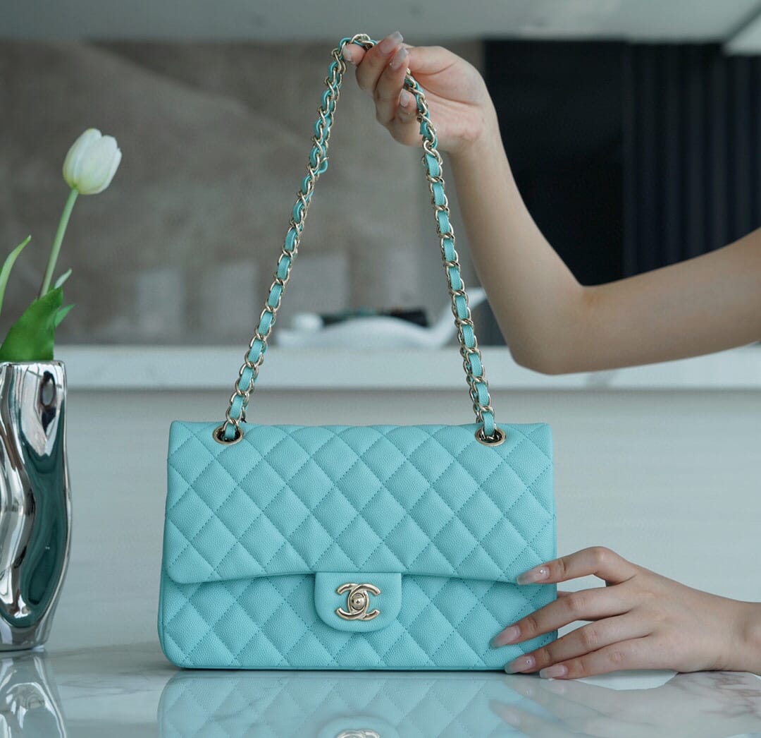 Bolsa Chanel CF25 Classic flap bag A01112 Tiffany