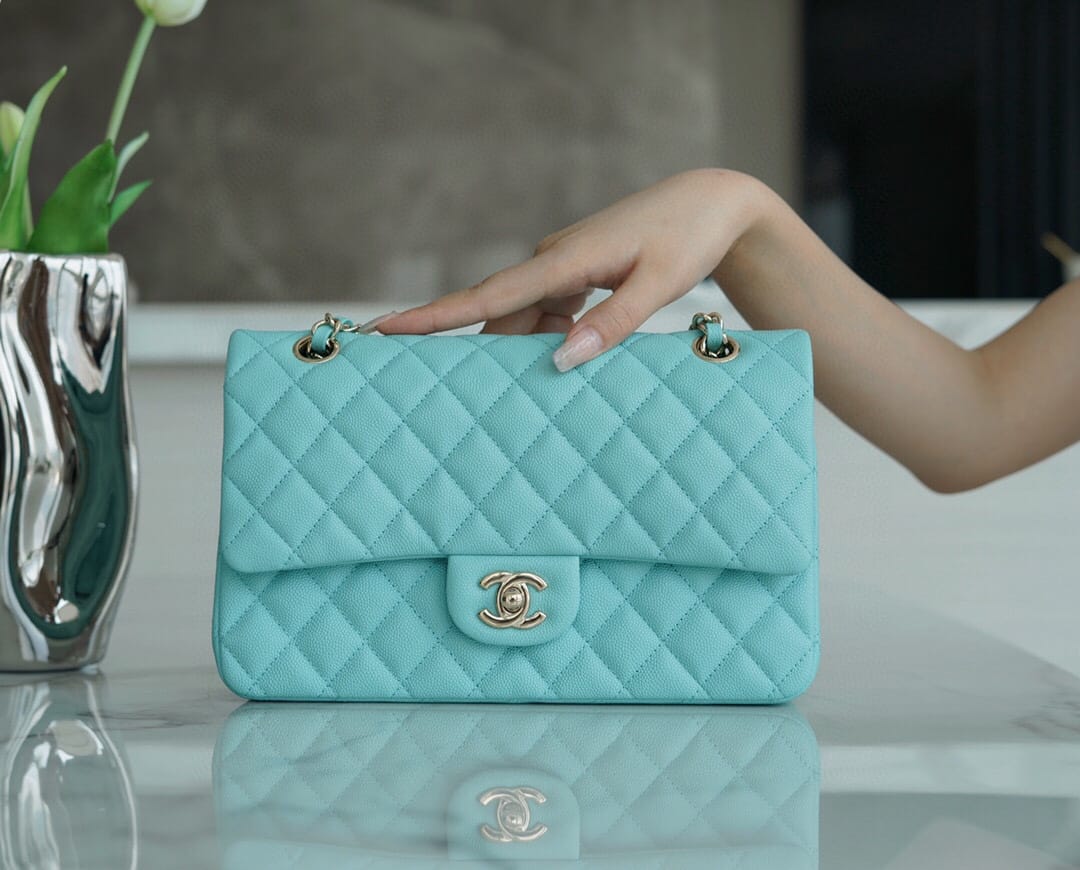 Bolsa Chanel CF25 Classic flap bag A01112 Tiffany