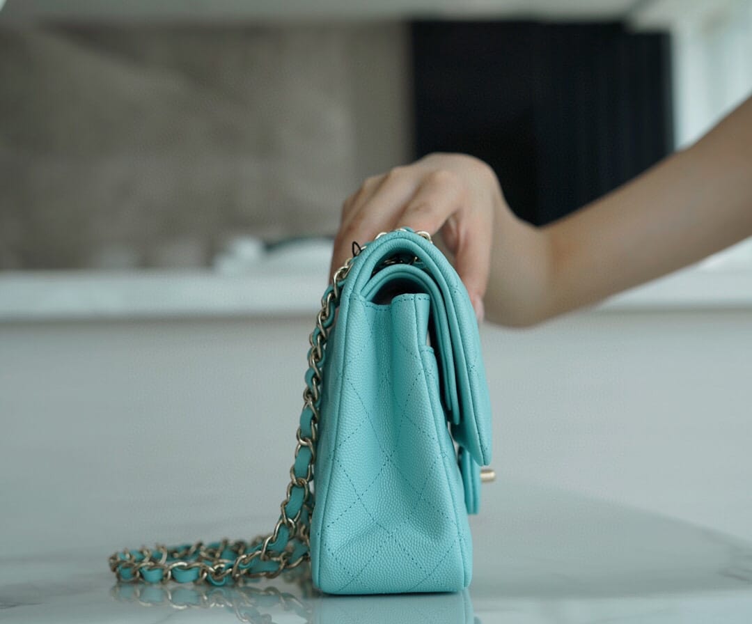 Bolsa Chanel CF25 Classic flap bag A01112 Tiffany