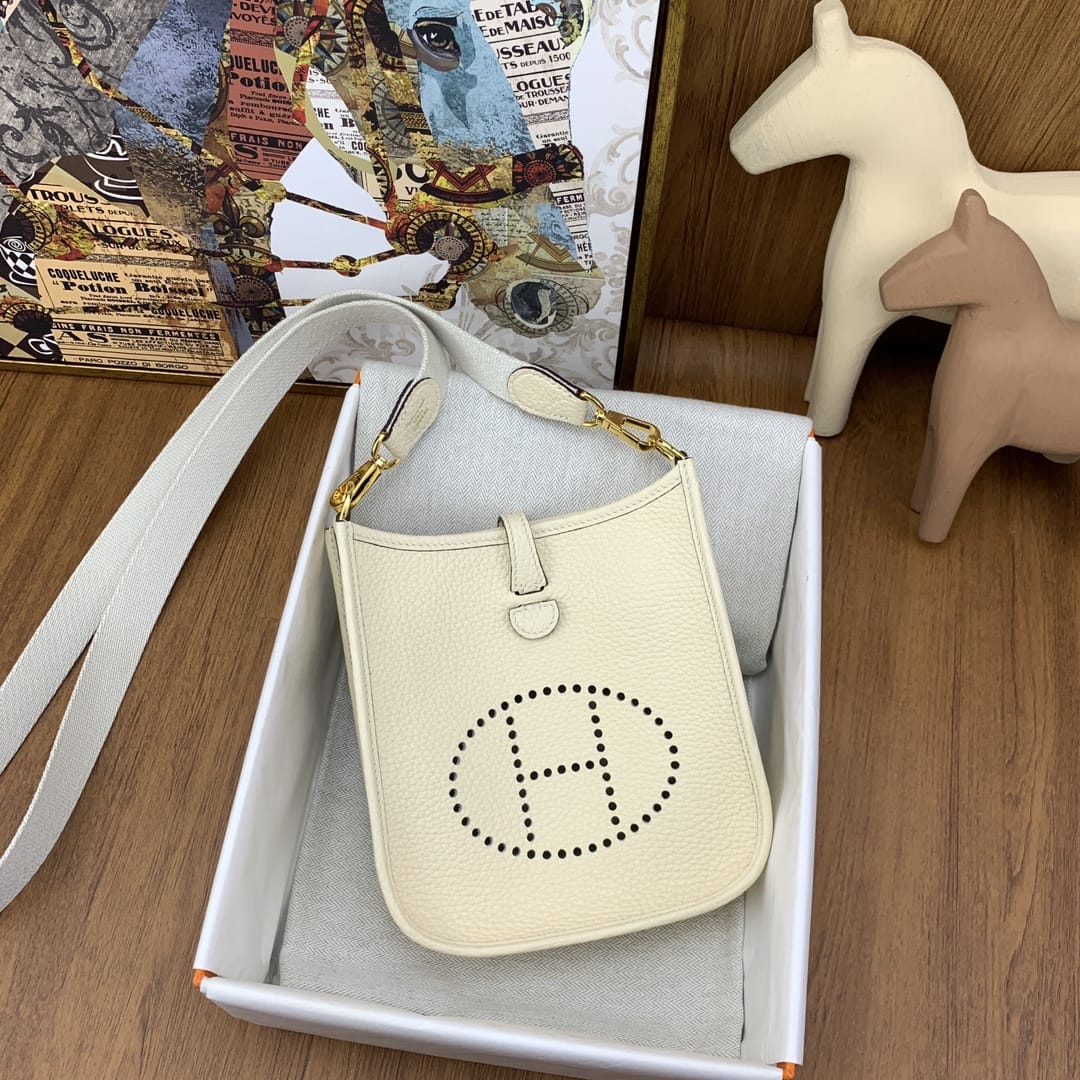 Bolsa Hermès Mini Evelyn 17cm Clemence i2