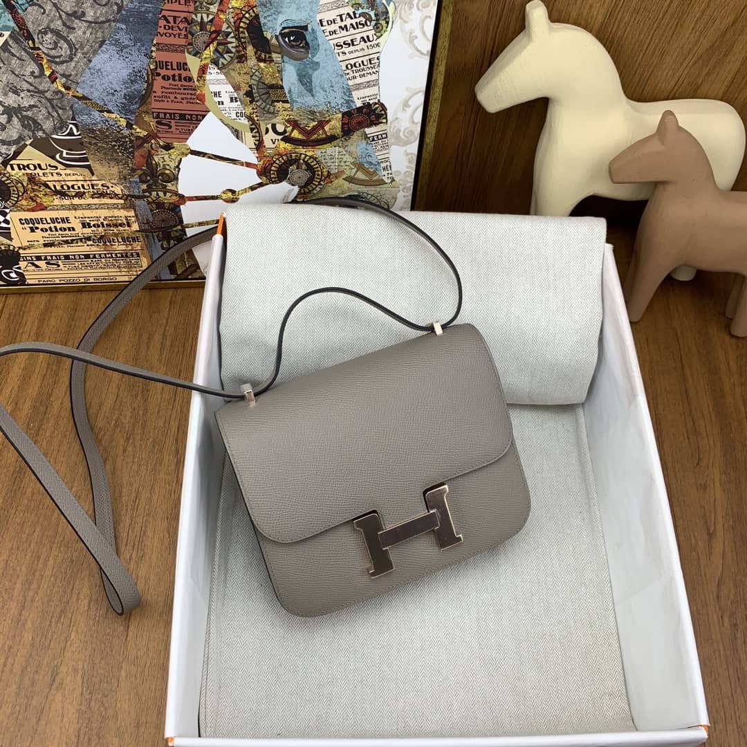 Bolsa Hermès Constance 19cm Epsom TO