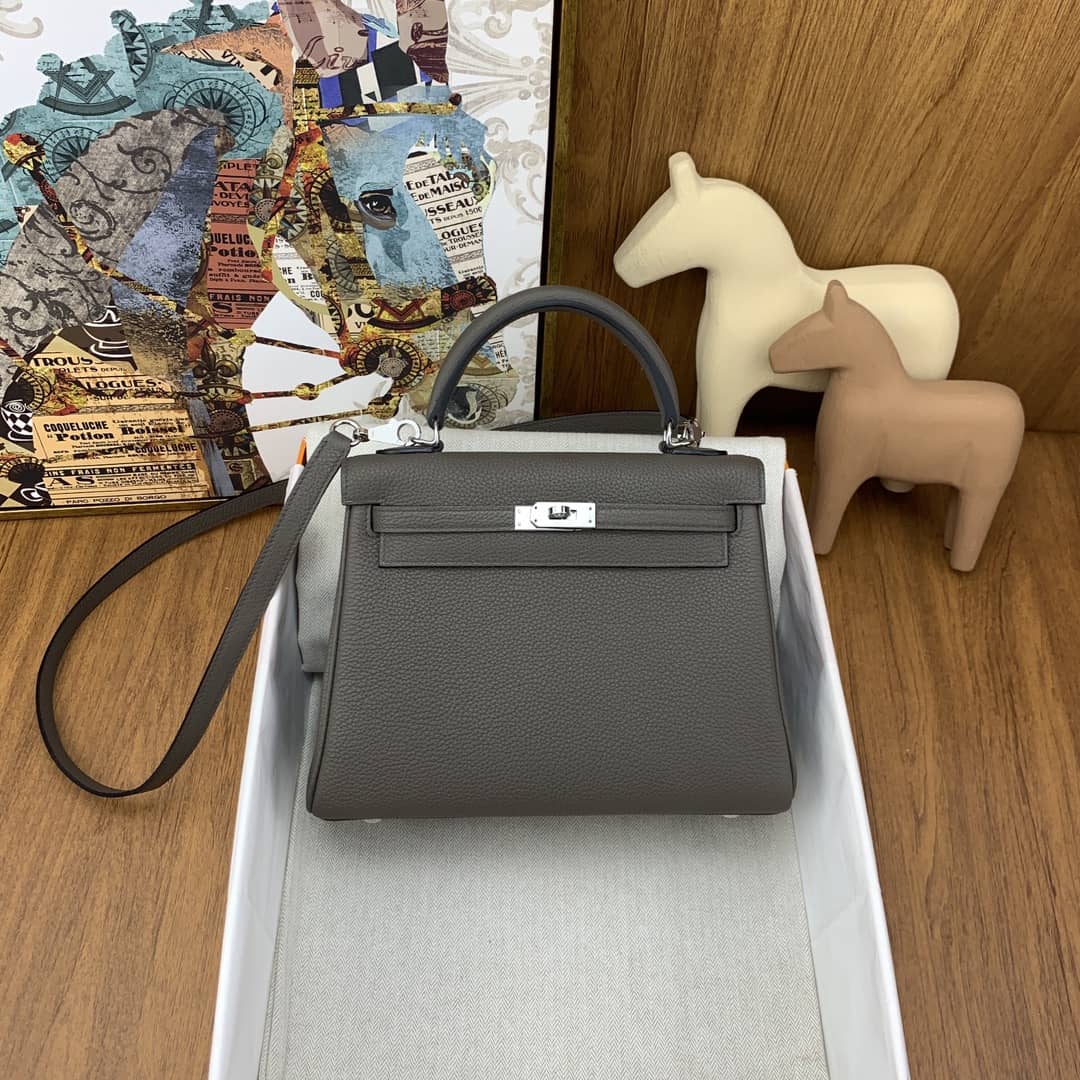 Bolsa Hermès Kelly togo 25cm 8F