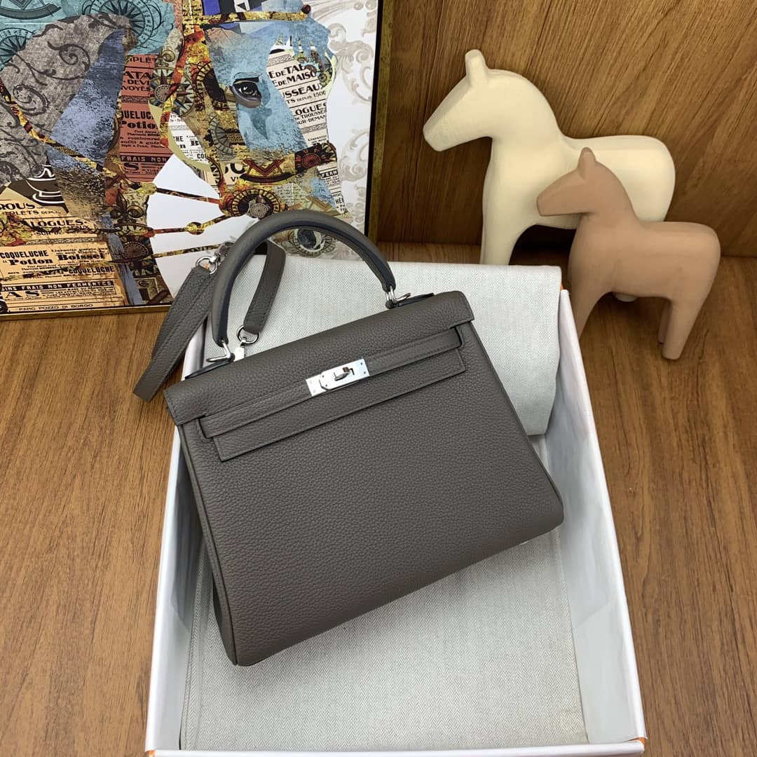 Bolsa Hermès Kelly togo 25cm 8F