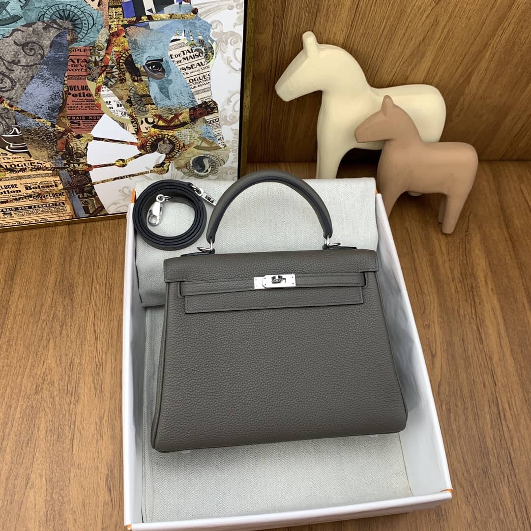 Bolsa Hermès Kelly togo 25cm 8F