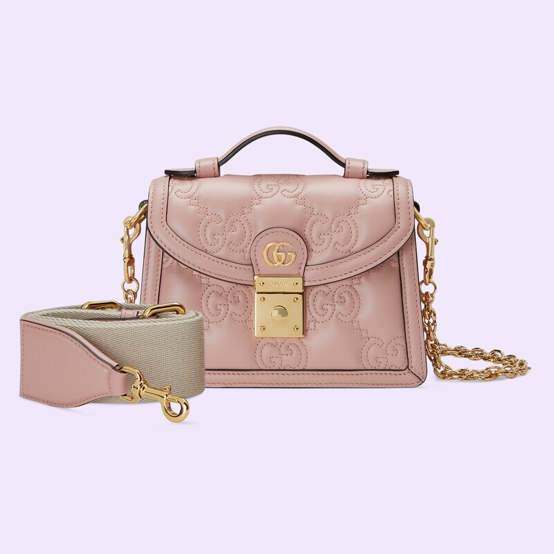 Bolsa Gucci GG matelassê Pequena com Alça Superior