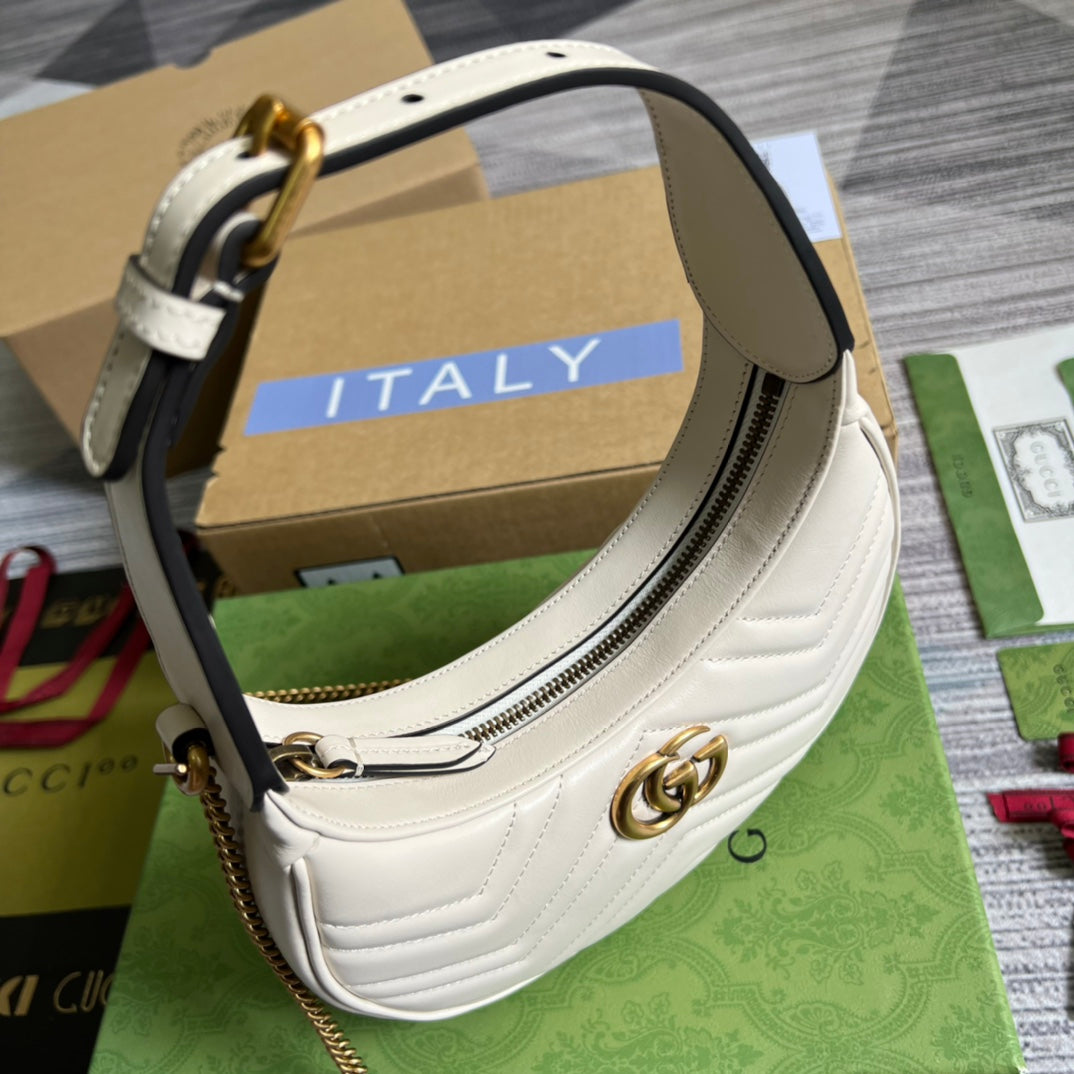 Bolsa Gucci Mini GG Marmont Meia Lua