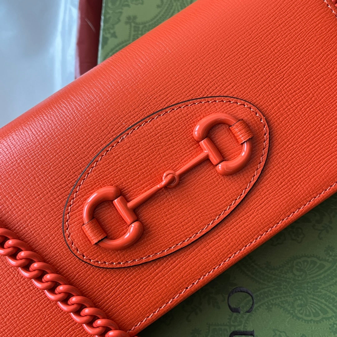 Bolsa Gucci Horsebit 1955 Carteira com Corrente