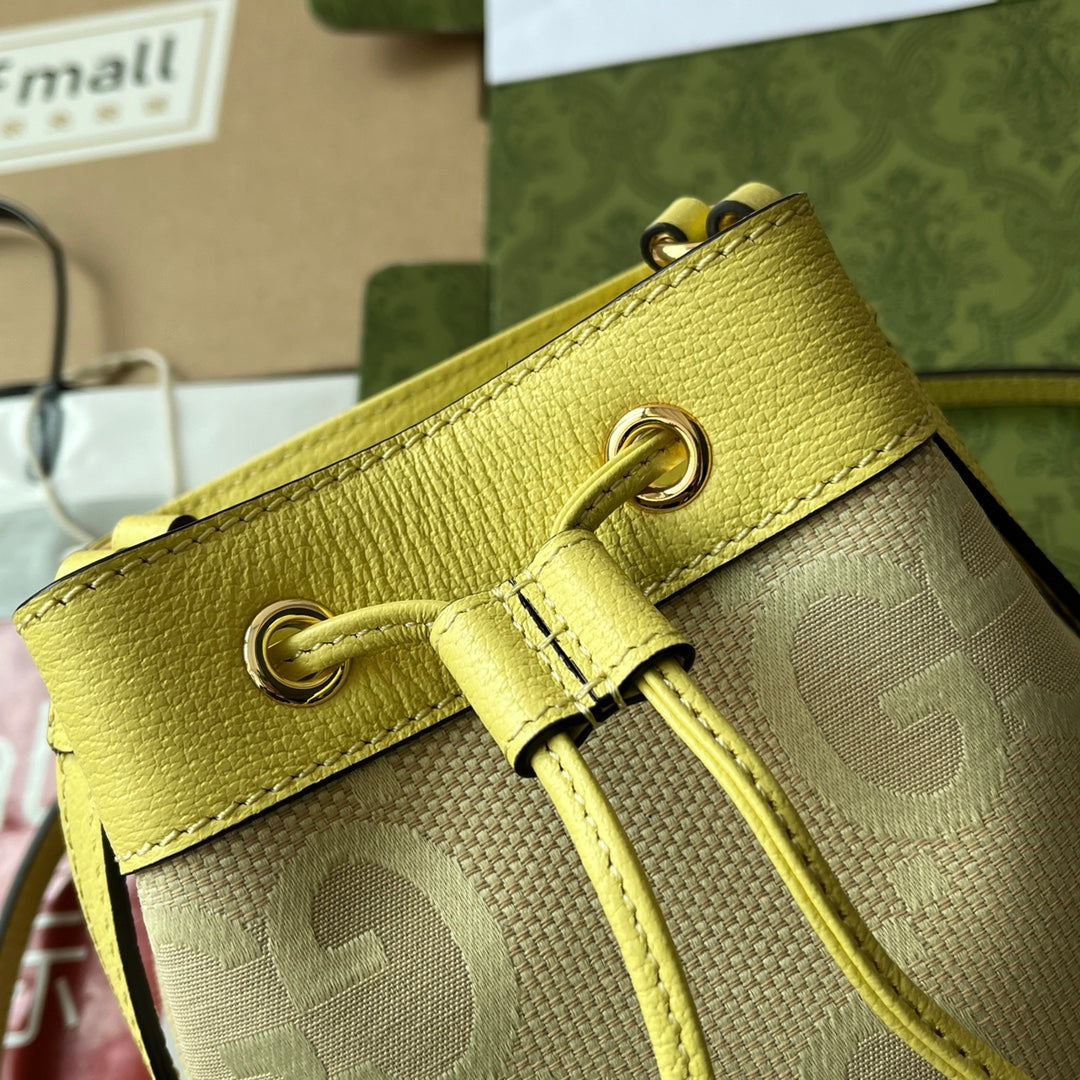 Bolsa Gucci Bucket Ophidia Mini com Duplo G Estampada