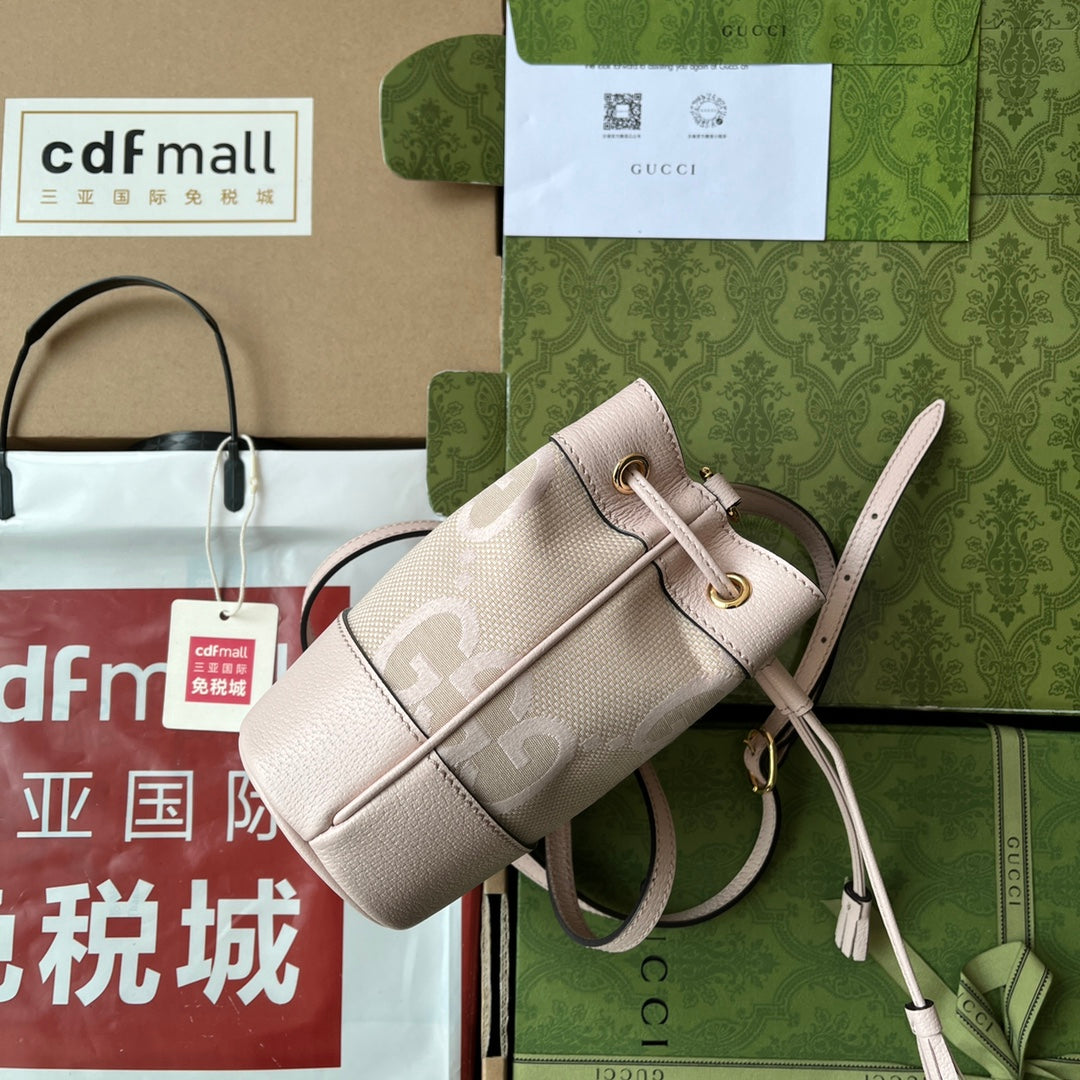 Bolsa Gucci Bucket Ophidia Mini com Duplo G Estampada